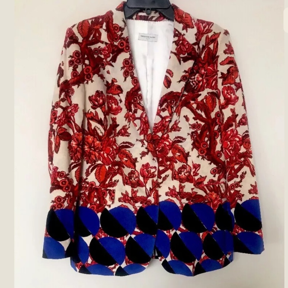 Dries Von Noten Blest Floral Graphic Circle Blazer - Picture 4 of 7